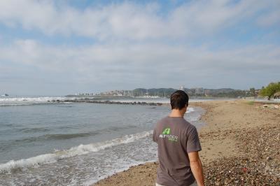On the beach