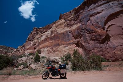 Capitol Reef and a BMW F 800 GS